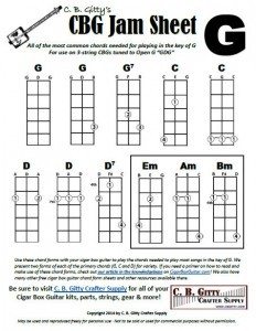 Jamming Guide for 3-string Cigar Box Guitars - Key of G