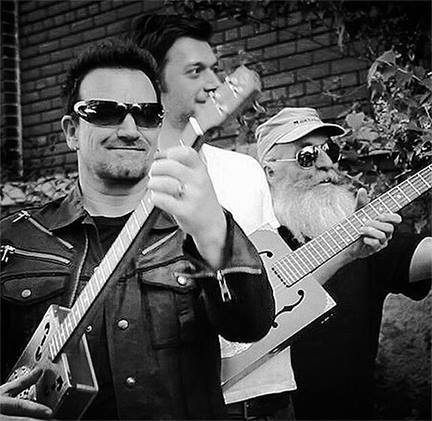 Bono and Lenny of Daddy Mojo Guitars