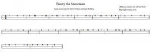 Frosty the Snowman Cigar Box Guitar Tablature PDF