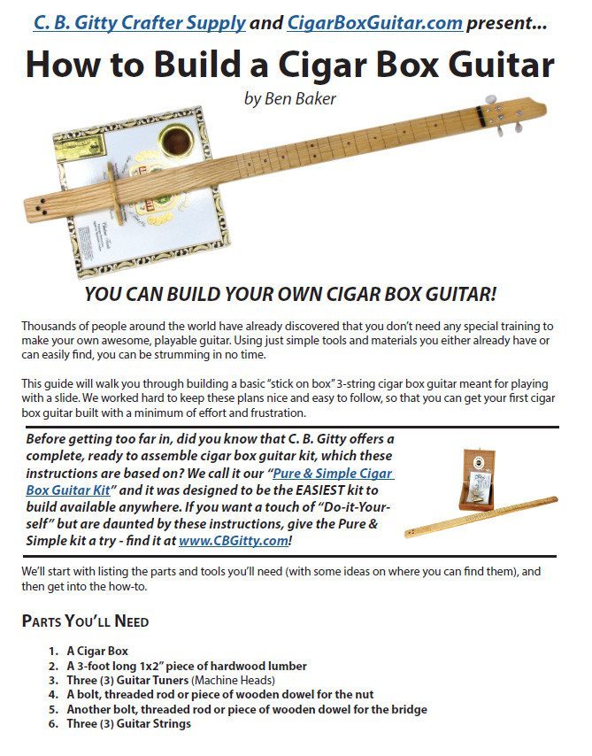 How to Build a 3-string Cigar Box Guitar