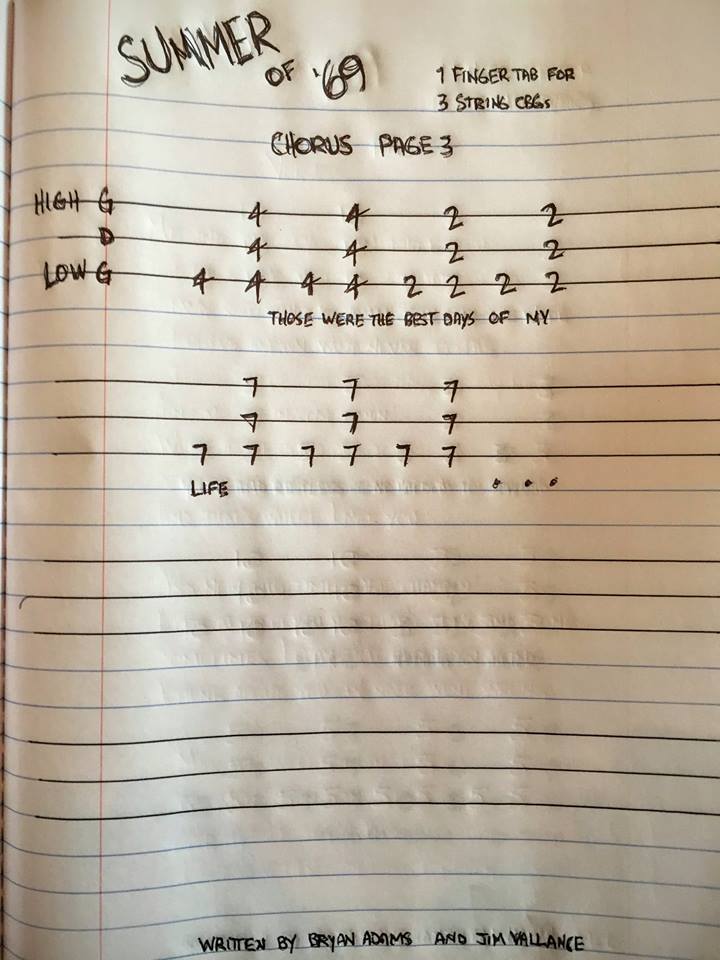 Summer of 69 TAB for cigar box guitar - page 3