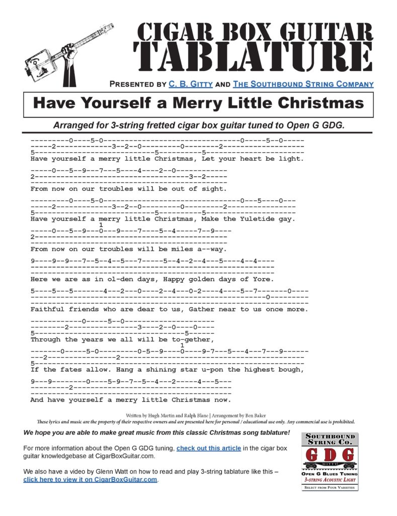 click this link or the image below to view the printable pdf have yourself a merry little christmas 3 string cigar box guitar tablature pdf - Have Yourself A Merry Little Christmas Ukulele Chords click this link or the image below to view the printable pdf have yourself a merry little christmas 3 string cigar box guitar tablature pdf - Have Yourself A Merry Little Christmas Ukulele Chords