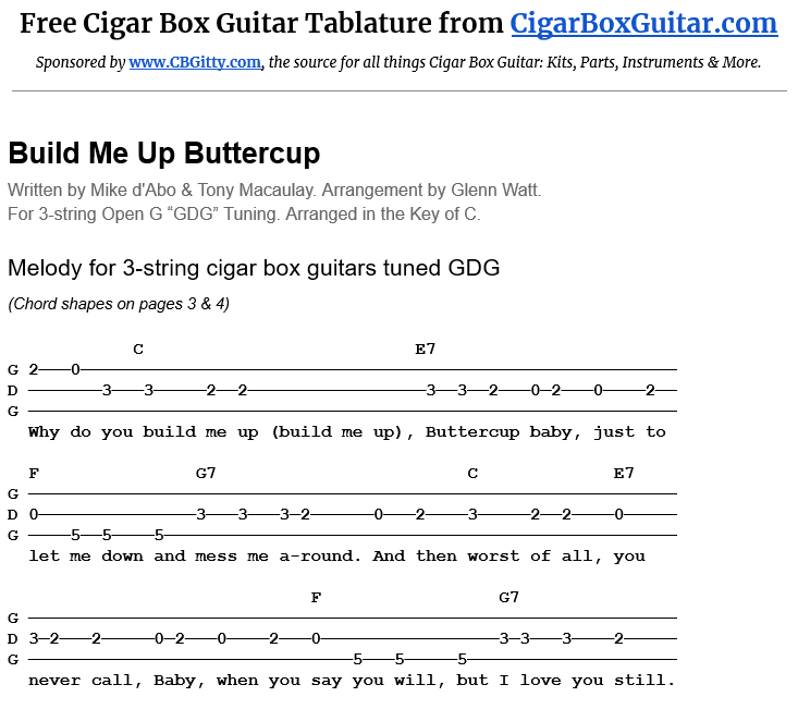 build me up buttercup bass tab build me up buttercup bass tab